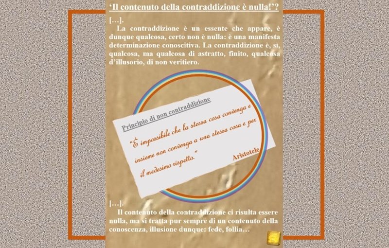 Il contenuto della contraddizione è nulla! ?